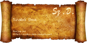 Szabó Dea névjegykártya