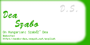 dea szabo business card
